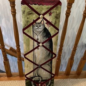 Vintage cat office peg board